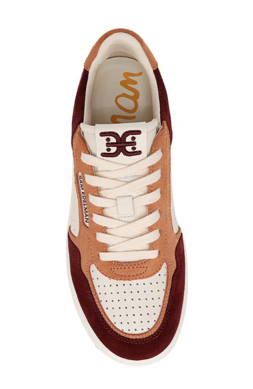 Shop Sam Edelman Harper Sneaker In Tuscan Clay/french Burgundy