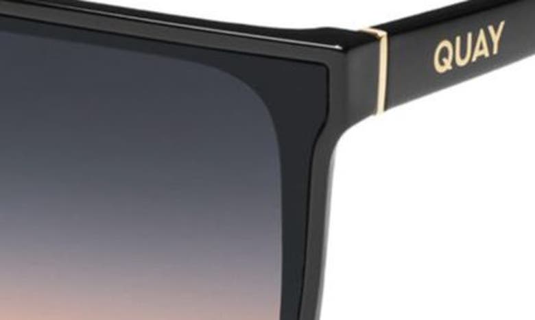Shop Quay Nightfall 49mm Gradient Shield Sunglasses In Black/ Black Fade Coral