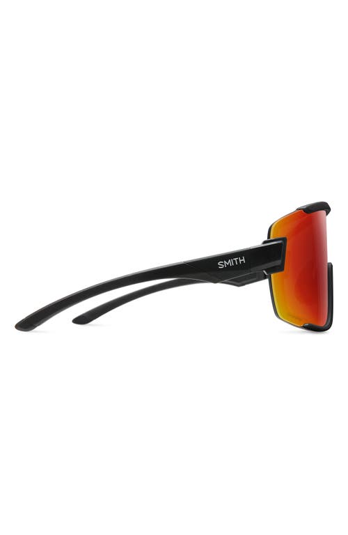 Shop Smith Wildcat 135mm Chromapop™ Shield Sunglasses In Matte Black/red