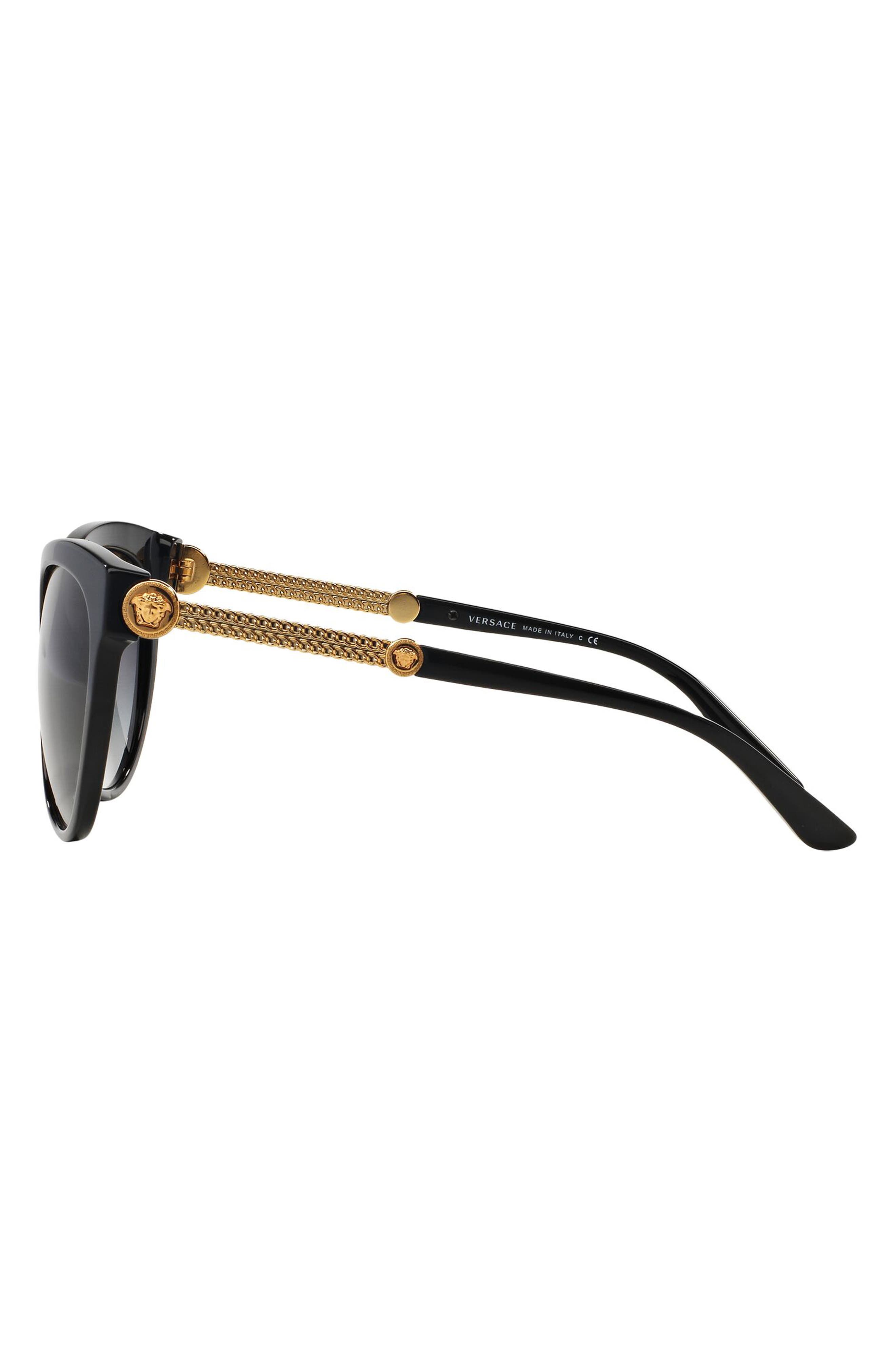 Versace 57mm Cat Eye Sunglasses in Black | Smart Closet
