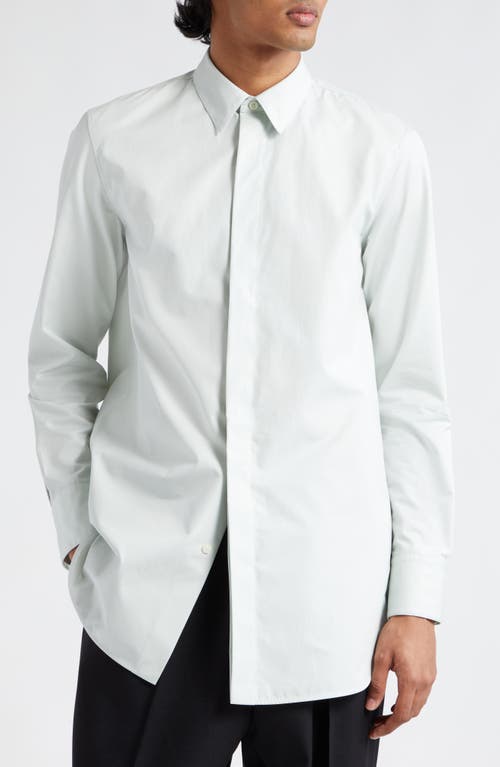 Jil Sander Organic Cotton Button-Up Shirt in Powder Blue at Nordstrom, Size 41 Eu