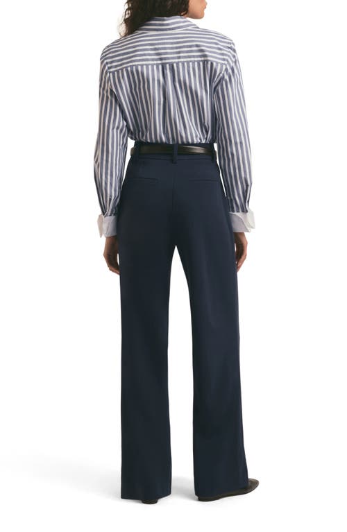 Favorite Daughter The Fiona High Waist Wide Leg Pants In Navy