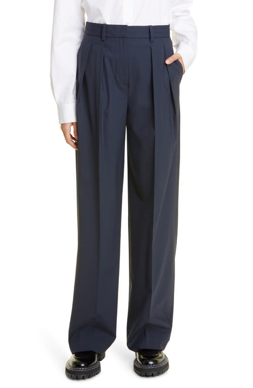 Theory New T Double Pleated Stretch Wool Pants at Nordstrom,
