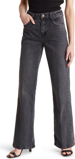 Topshop black sales wide leg jeans