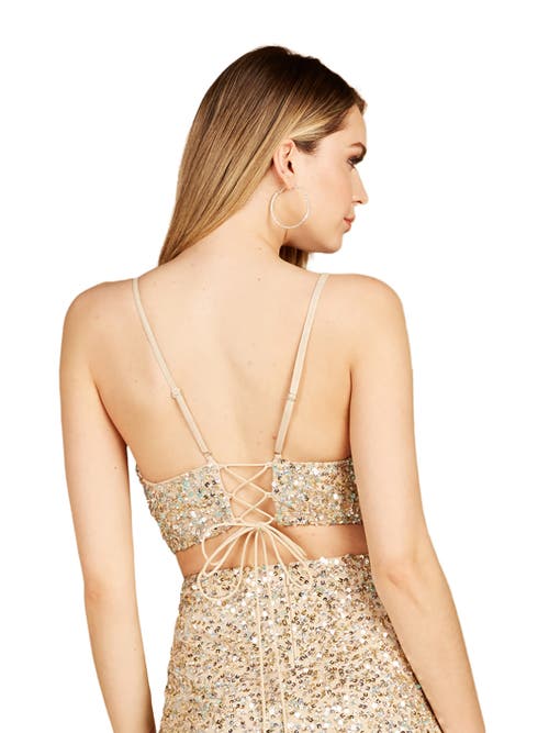 Lara New York Spaghetti Strap Beaded Top In Confetti