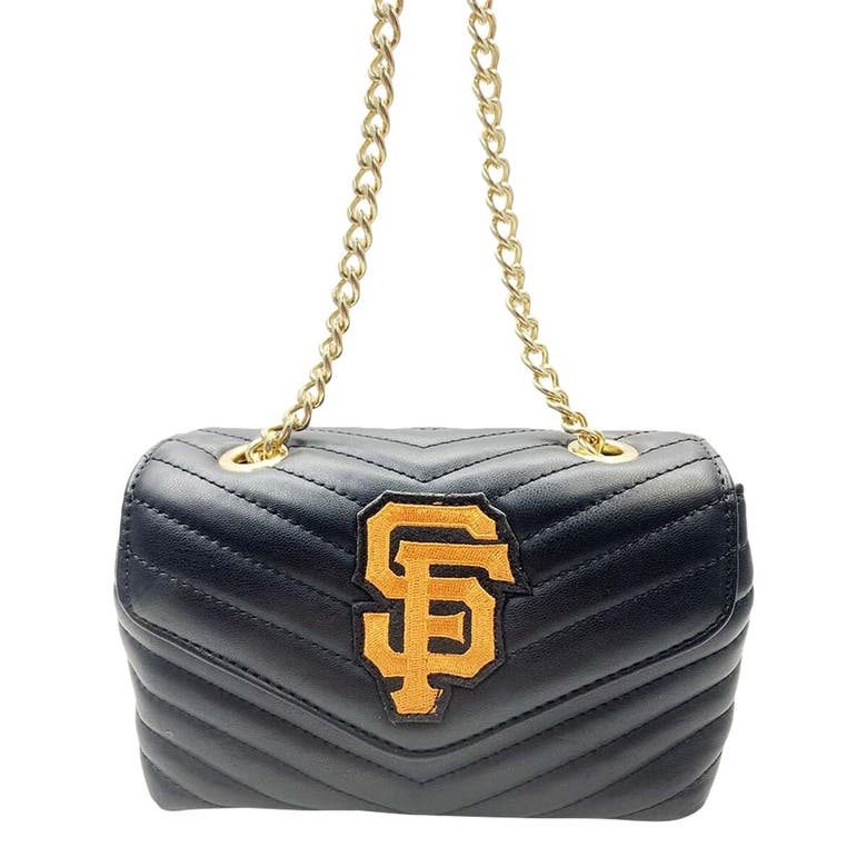 Shop Cuce San Francisco Giants Quilted Crossbody Purse In Black