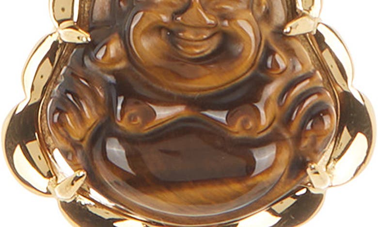 Eye Candy Los Angeles Leo Buddha Pendant Necklace In Gold