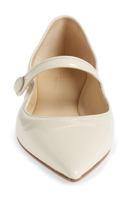 Bells & Becks Barbra Pointed Toe Mary Jane Flat In Ivory