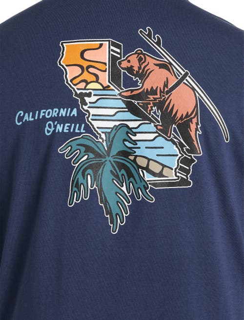 Shop O'neill Cali Trek Graphic Tee In Navy