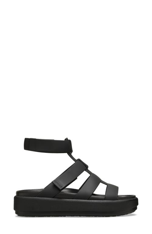 Crocs Brooklyn Luxe Gladiator In Black/black