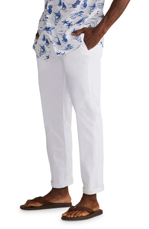 Shop Vineyard Vines Breaker Slim Fit Stretch Cotton Pants In White Cap