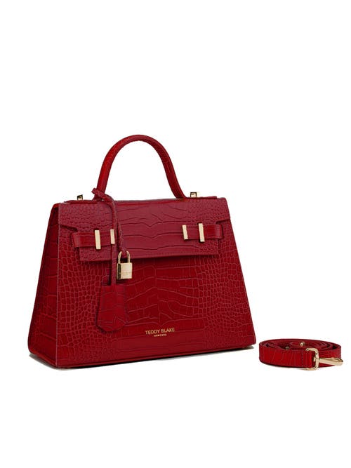 Teddy Blake Ava Croco Gold 11" In Dark Red