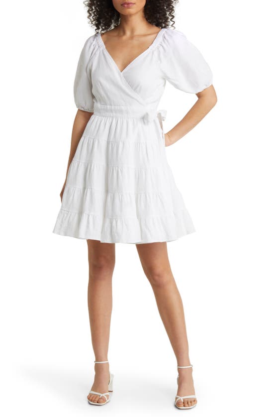 Lilly Pulitzer Iralee Tiered Linen Fit & Flare Dress In Resort White