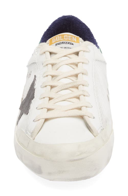 Shop Golden Goose Super-star Low Top Sneaker In White/grey/green