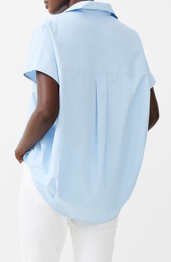 Shop French Connection Popover Poplin Shirt In Cashmere Blue