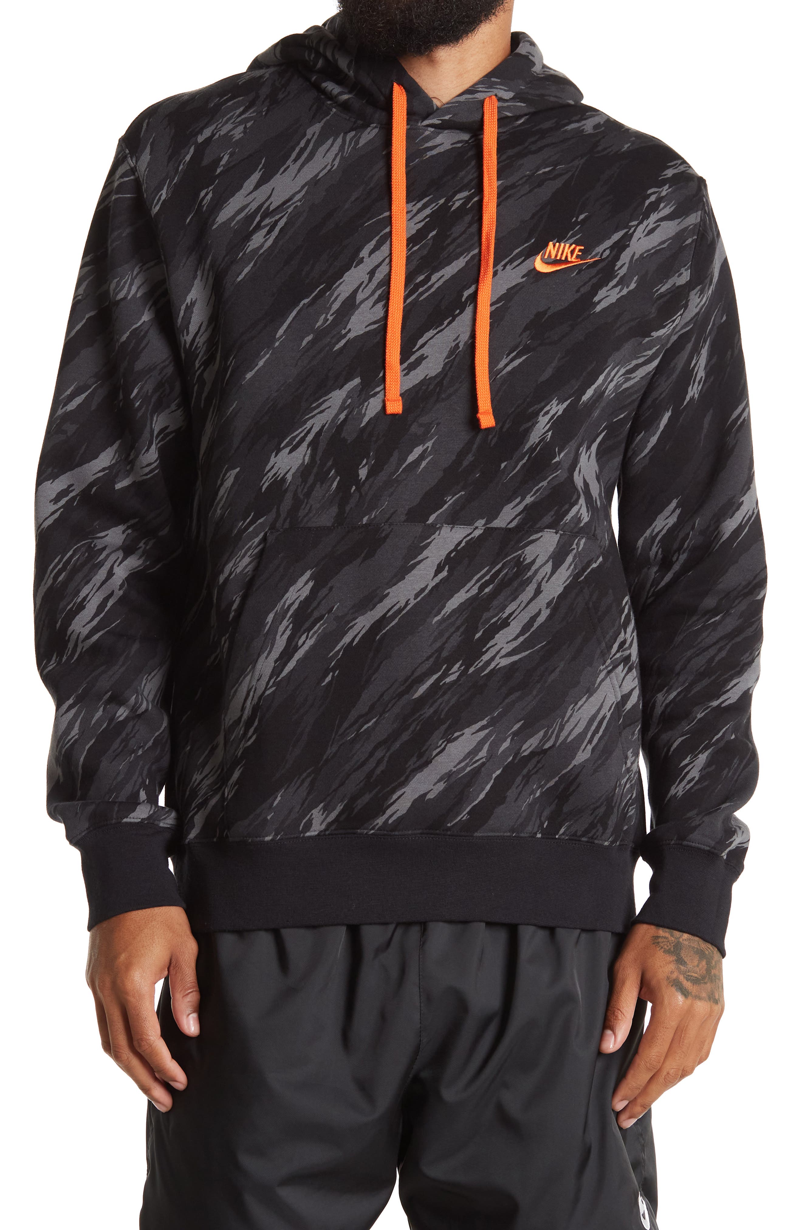 nike sportswear hoodie orange