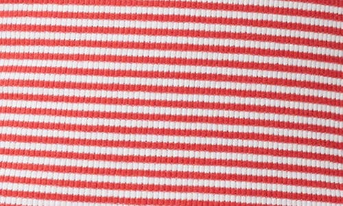 Shop Cotton On The One Stripe Rib Tank In Mini Stripe White/fiery Red