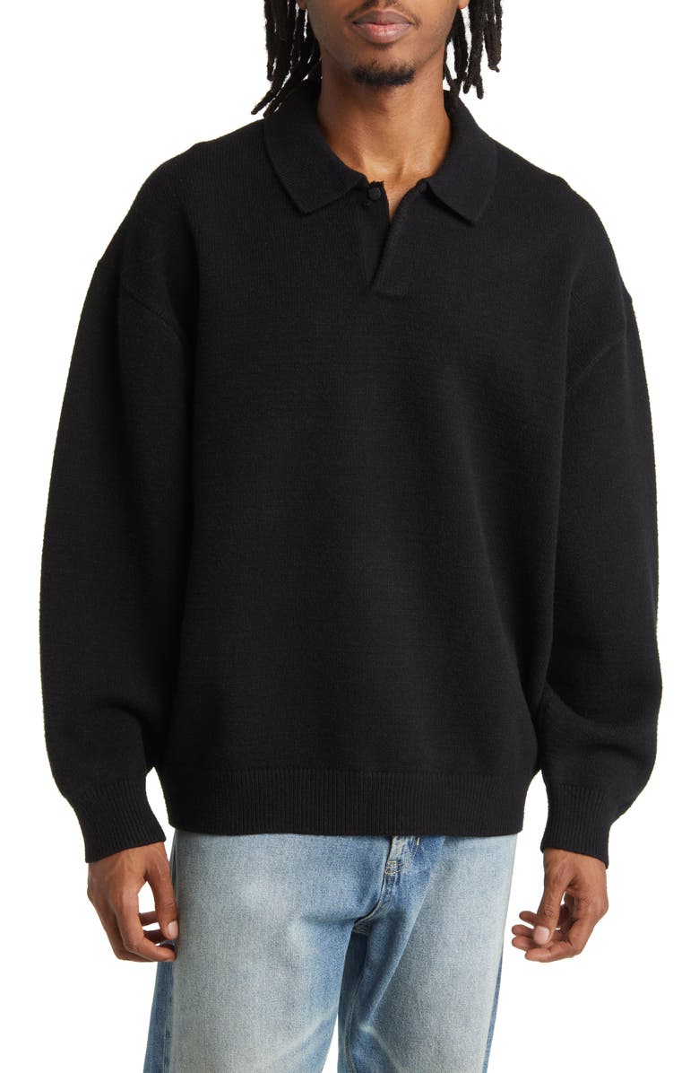 Fear of God Essentials Polo Sweater, Main, color, 