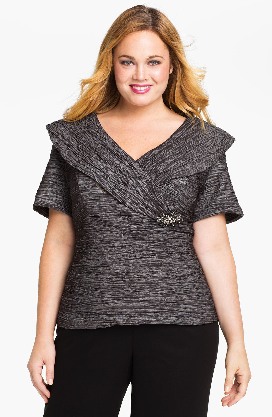 portrait collar evening blouse