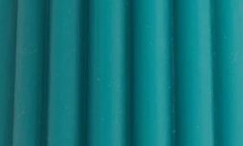 Shop Greentree Home Fluted Pillar Candle In Turquoise