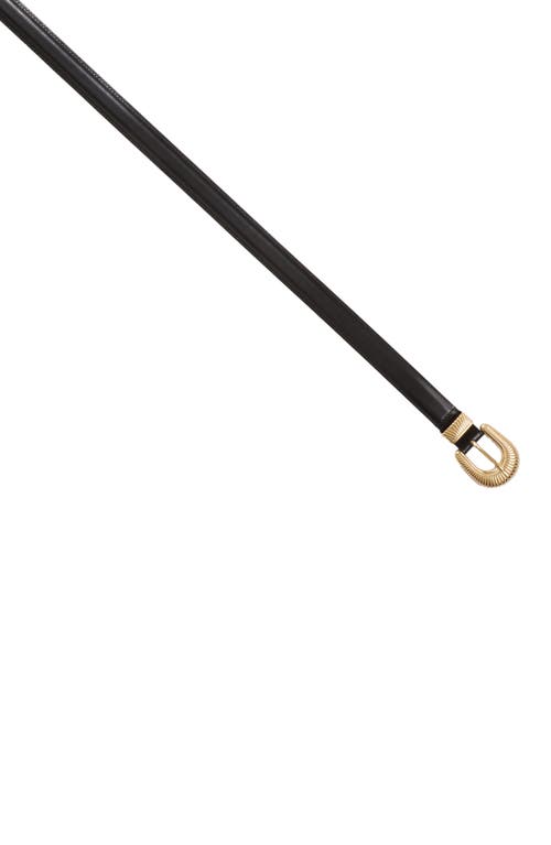 Sandro Leather Belt In Black