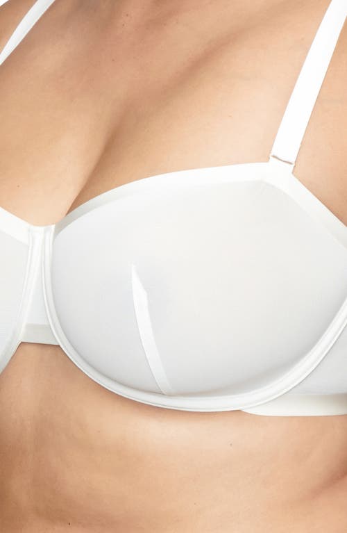 Cuup The Balconette Mesh Bra In Salt