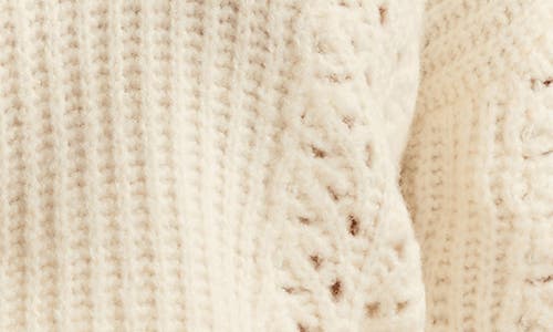 LUCKY BRAND LUCKY BRAND POINTELLE V-NECK SWEATER