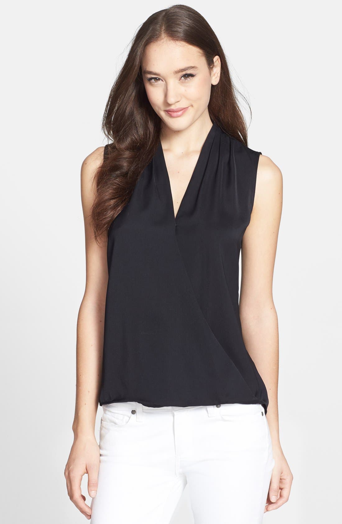 Chelsea28 Wrap Front Sleeveless Blouse Nordstrom