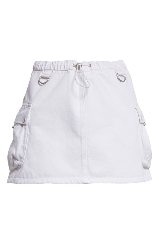 Shop Coperni Denim Cargo Skirt In White