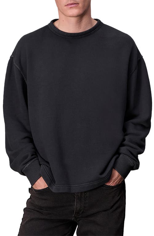 Shop Rag & Bone Cotton French Terry Sweatshirt In Black