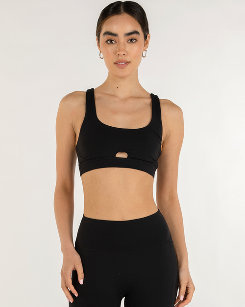 Rebody Active Contour Keyhole Cloudlux Bra In Metropolis Black
