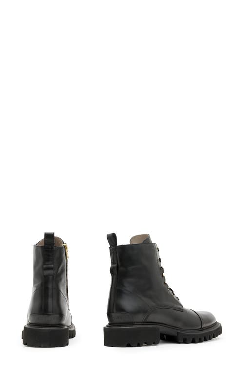 Shop Allsaints Lydia Cap Toe Combat Boot In Black