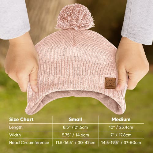 Keababies Muff Knitted Beanie In Blush