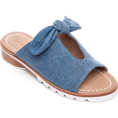 Bernardo Alice Bow Slide Sandal- Blue