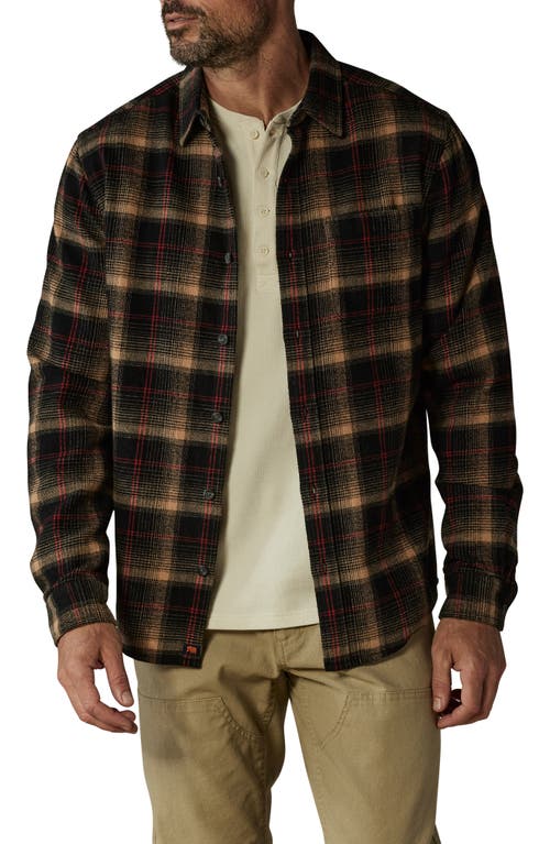 The Normal Brand Louis Heavyweight Flannel Overshirt In Black Plaid