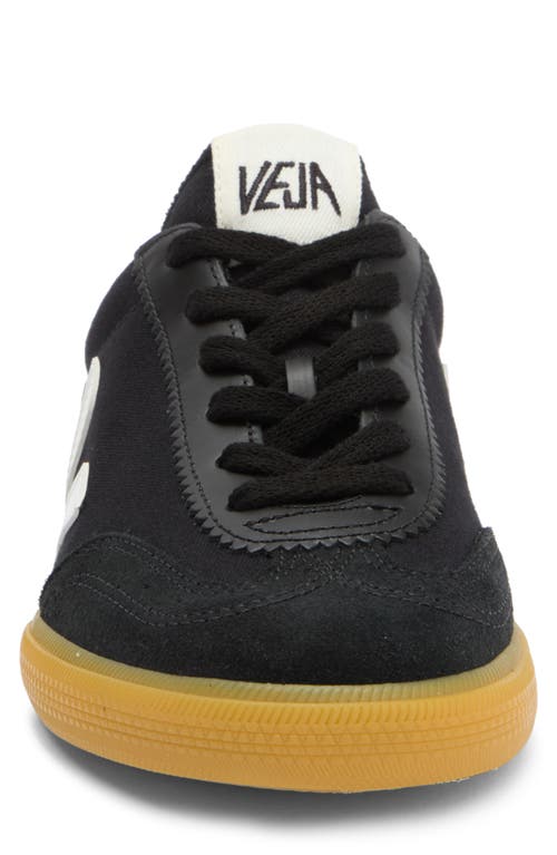 Shop Veja Volley Canvas Sneaker In Black/white/natural