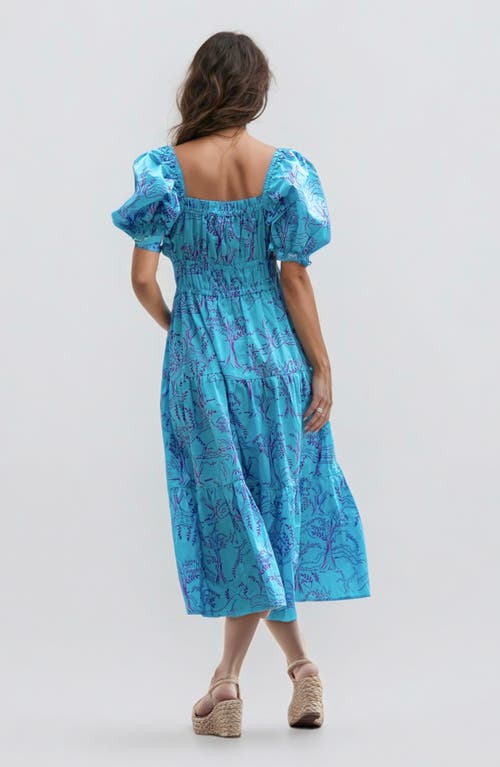 Shop Jessie Zhao New York Blue Forest Midi Dress