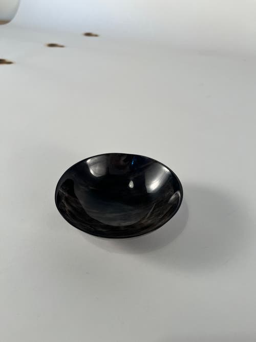 Maadili Collective Round Horn Bowl In Black
