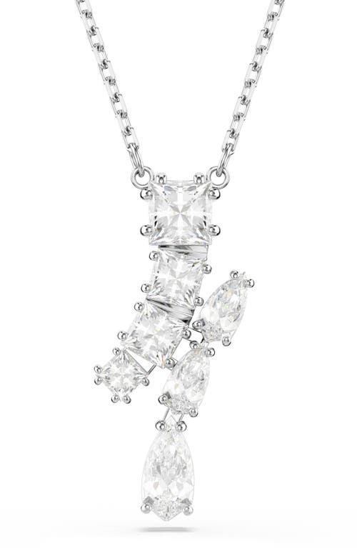 Swarovski Maxtrix Pendant Necklace In Silver