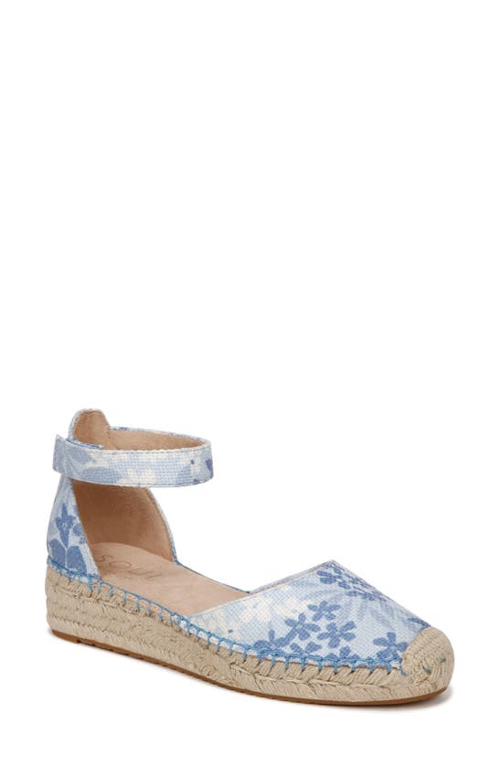 Shop Soul Naturalizer Wren Ankle Strap Espadrille Platform Sandal In Bluebell Fabric