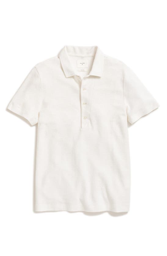 Billy Reid Hemp & Cotton Knit Polo In White