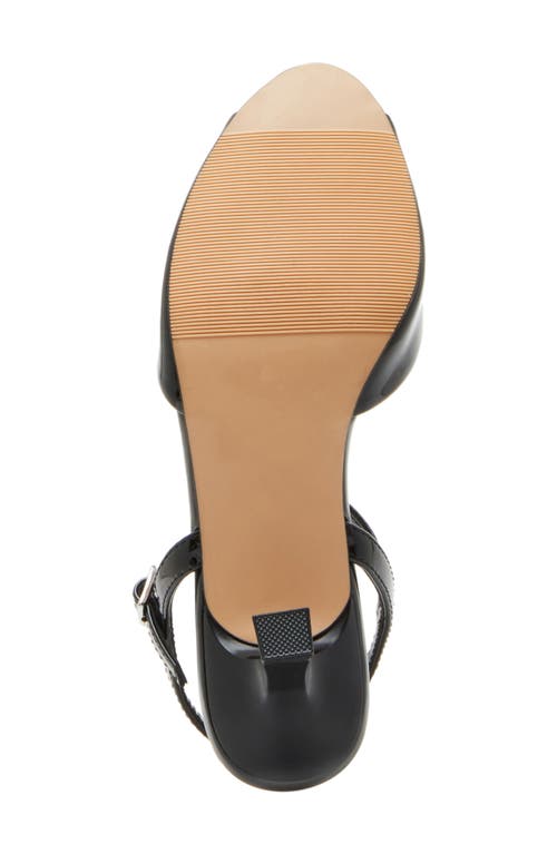 Shop Steve Madden Jrave Ankle Strap Peep Toe Sandal In Black