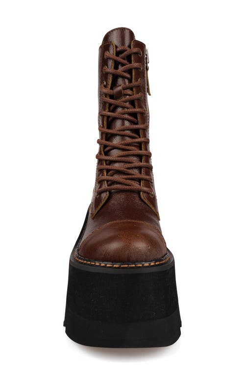 Ziginy Raiza Platform Bootie In Tan