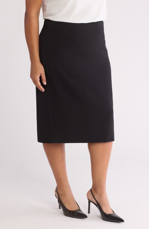 Kasper Skimmer Center Back Zip Pencil Skirt In Black