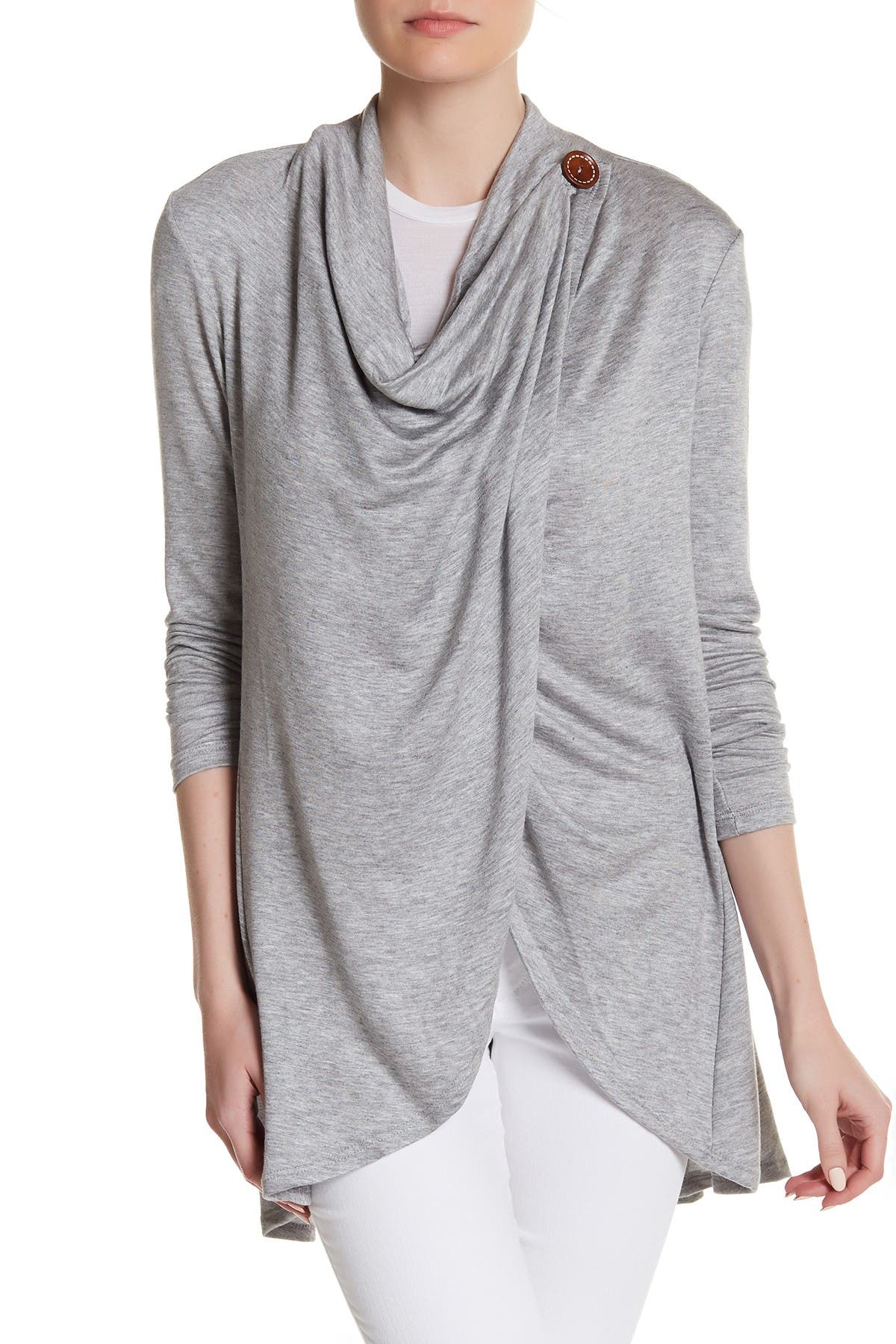 one button wrap cardigan