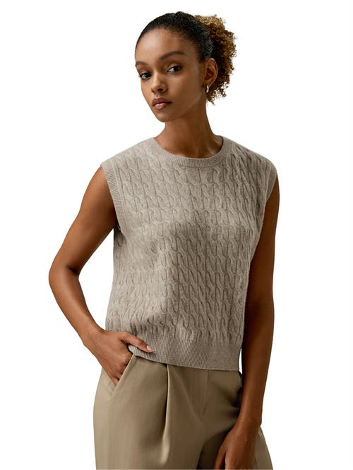 Lilysilk Sleeveless Cashmere Vest In Camel