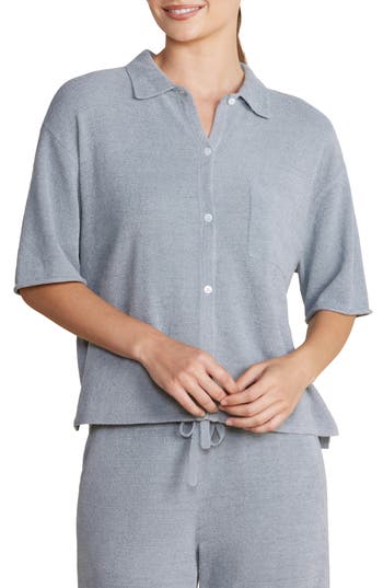BAREFOOT DREAMS BAREFOOT DREAMS® COZYCHIC® ULTRA LITE® SHORT SLEEVE BUTTON-UP SHIRT