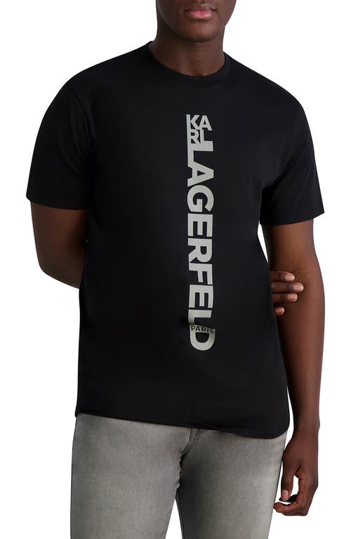 Karl Lagerfeld Paris Cotton Vertical Logo Tee | Smart Closet