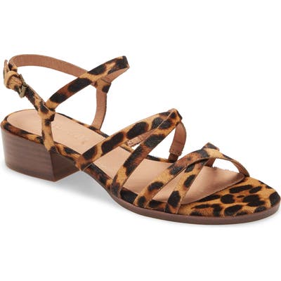 Madewell Edie Genuine Calf Hair Sandal, Brown
