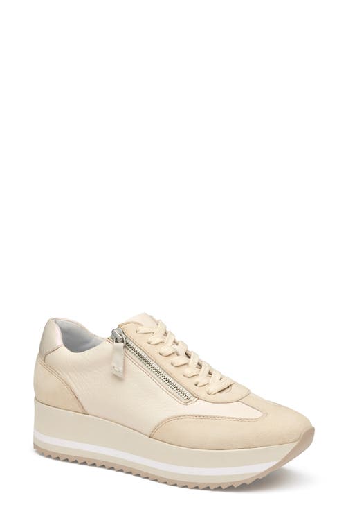 Johnston & Murphy Gracie Side Zip Sneaker In Brown